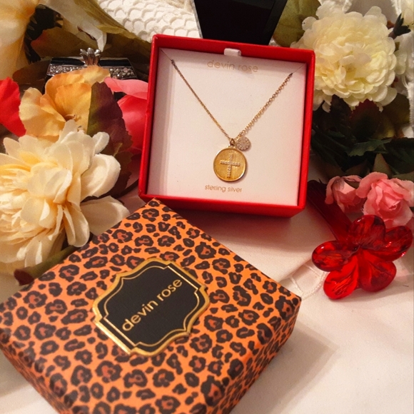 devin rose Jewelry New Devin Rose 925 Sterling Vermeil Cz Cross